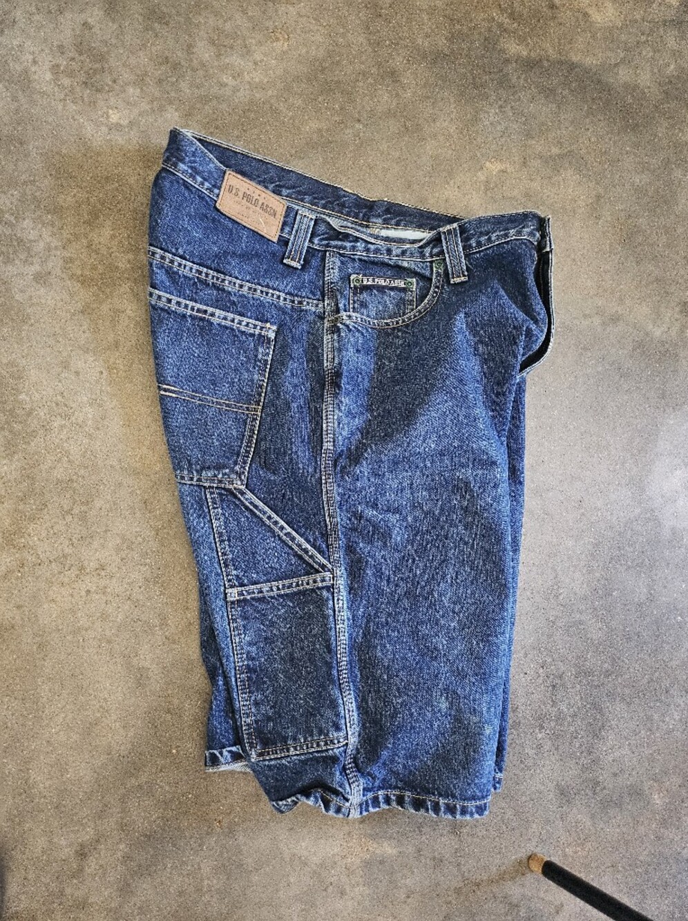 U.S. Polo Association Blue Denim Jean Carpenter Shorts Size 34